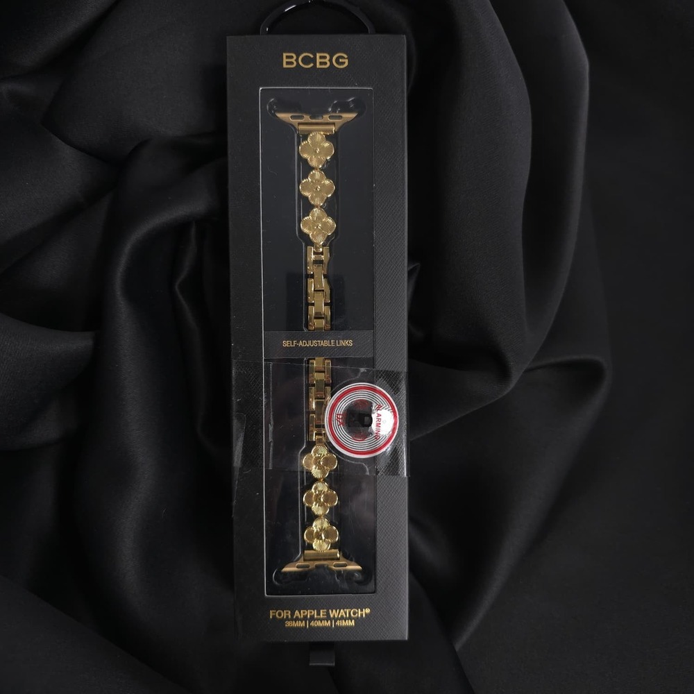 BCBG New Jewelry Bracelet Strap Floral Luxury Gold Apple Watch Band 38 40 41mm - Picture 2 of 5